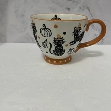 Potter’s Studio Halloween Cat Mug Microwave And Dishwasher Safe Black Cats