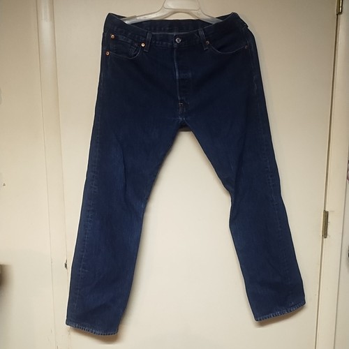 Levis 501 Jeans Herren 35x32 Blau Button Fly