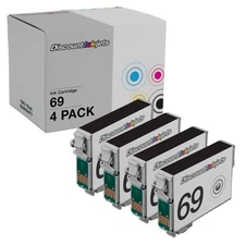 4pk T069 T069120 BLACK Reman Ink Cartridge for Epson Workforce 30 310 615 Stylus