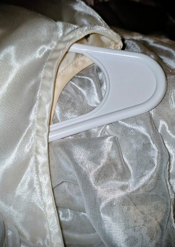 Vintage Gunne Sax Brautkleid Prärie Schleifen elfenbein Spitze viktorianisches Netz Slip Gr. 5/S - Bild 20 von 22