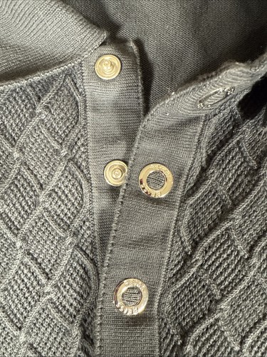 REISS Blue Ribbed Heavyweight Summer Polo Size Small - Picture 7 of 14