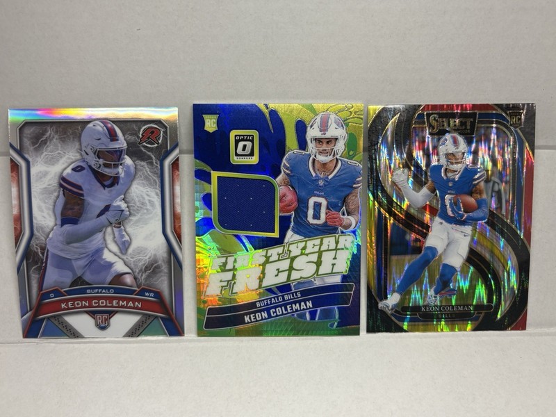 Panini Topps Keon Coleman Rookie Card Lot NFL Buffalo Bills 3 Cards select optic