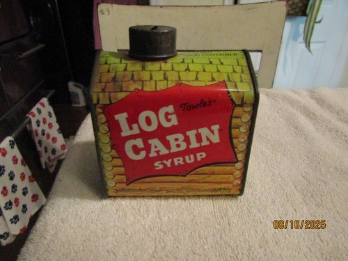 Vintage Towle's Blockhaus Sirup 12 Unzen Dose Tischgröße Dose Made in Hong Kong