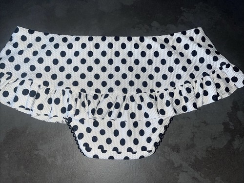 Französischer Damen-Bikini schwarz & weiß gepunktet Floozie Frost Größe 12 Unterteil 36C Oberteil - Bild 4 von 8