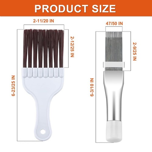 Metal Coil Brush for Air Conditioner Condenser Pack of 3 Fin Repair Combs - Picture 5 of 10