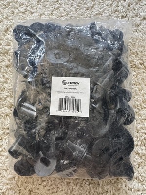 (100-Pk) Steren Dual Feed-Through Bushing Black 200-988BK