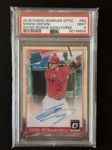 2018 Donruss Optic Shohei Ohtani Rated Rookie Signatures RC! PSA 9 MINT 🔥🔥🔥