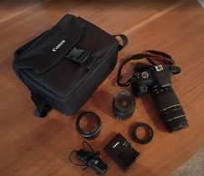 Canon EOS 2000D / Rebel T7 24.2 MP DSLR Camera - Black 18-55mm Lens  Bag ...