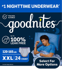 Goodnites Boys Nighttime Bedwetting Disposable Underwear -Size XXL - 24ct