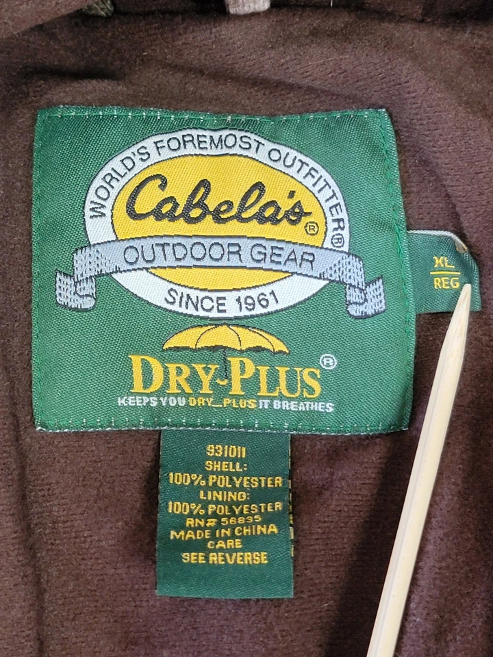 Cabela's Dry-Plus Half-Zip Pullover Hoodie Men's XL Outfitter Camo - Image 4 of 4