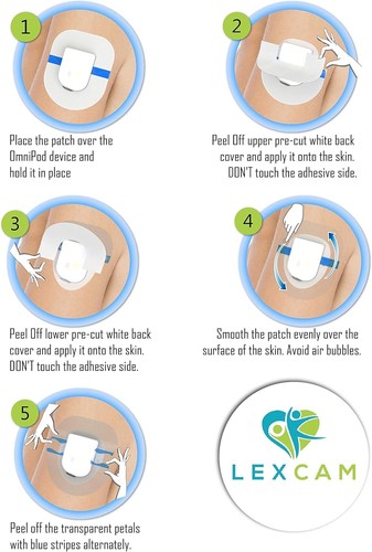 Sicherer und komfortabler Omnipod 5 Overpatches - 25 wasserdichte transparente Patches - Bild 5 von 11