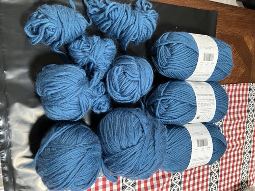 Wool Large Same Dye Large Skein LOT: Hand Rolled & Intact Skeins Totaling 19 Oz - Picture 3 of 15