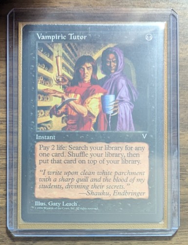 MTG Vampiric Tutor Non-Foil from Visions LP - Picture 2 of 2