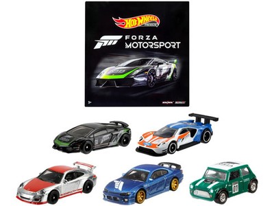 ''Forza Motorsport'' 5 piece Set Diecast Model Cars by Hot Wheels
