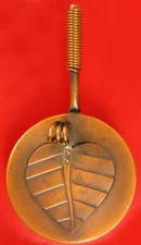 Vintage Mid Century Modern Francisco Rebajes Crumb Tray Dish Copper Heart Rare