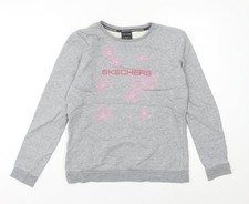 Womens UK 8 Regular Skechers Grey Pullover Sweatshirt
