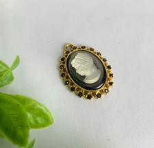 Ciondolo Pendente Cammeo Vintage Originale Bigiotteria Americana