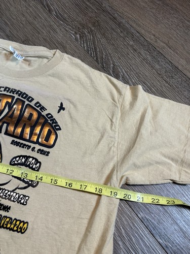 El Solitario Luchador Wrestler Career Achievements Shirt Gold Mens Small - Picture 4 of 6