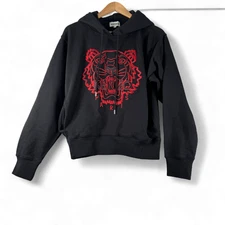 New Kenzo Limited Edition Tiger Logo Embroidered Chinese New Year Black Hoodie M