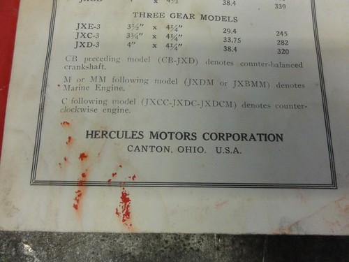 Hercules JX Series Engines Operation and Maintenance Manual - Picture 6 of 8