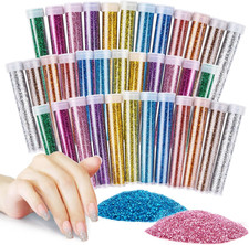 36 PCS Ultra Fine Glitter for Crafts - Glitter Powder Rainbow for Craft Resin Sl