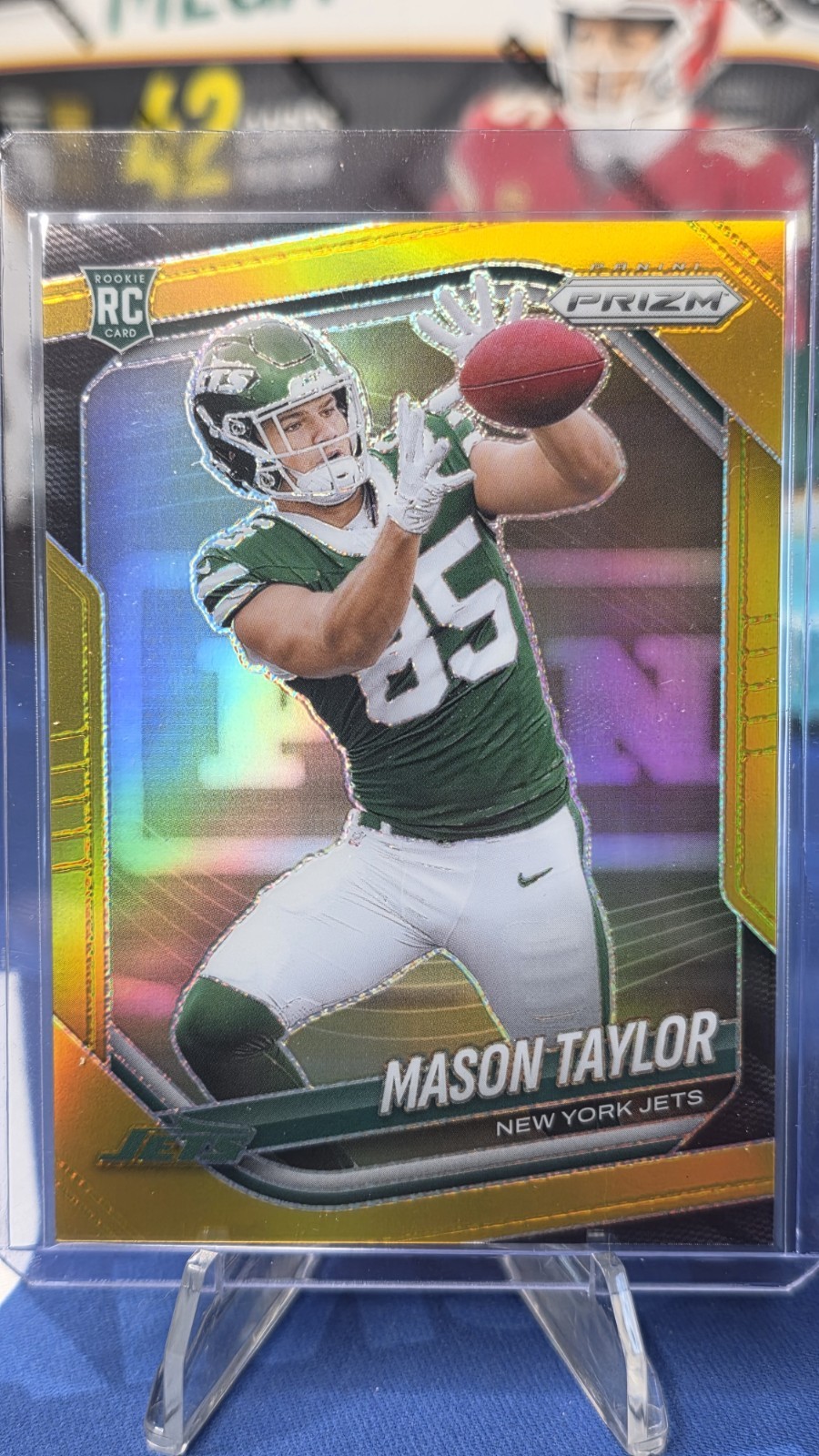 2025 Panini Prizm Mason Taylor Gold Prizm RC /10 #329
