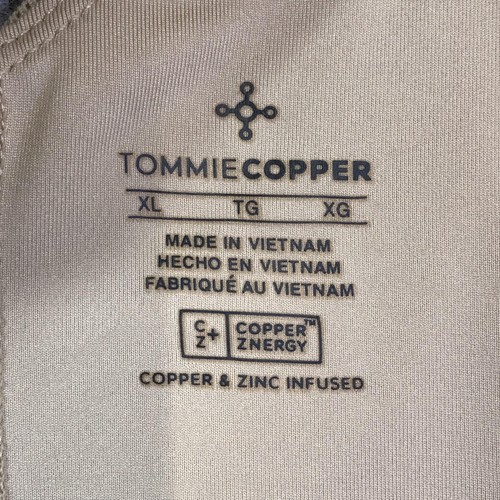 Sujetador deportivo Tommie Copper para mujer XL beige cremallera frontal compresión cobre Znergy - Imagen 7 de 12