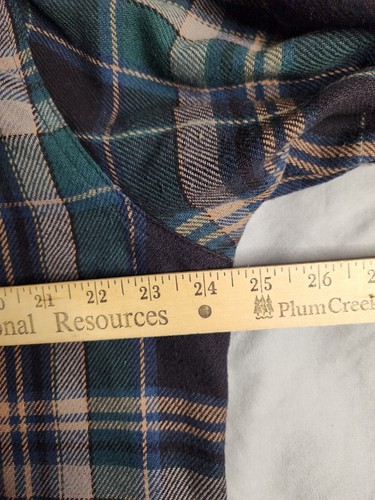 Vintage Wrangler Plaid Flannel Pearl Snap Shirt Mens Large Colorful Heavyweight - Picture 9 of 10