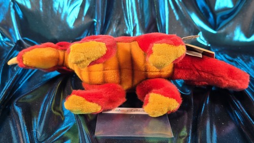 HANSA RED MINI GREAT DRAGON REALISTIC STUFFED ANIMAL PLUSH SOFT TOY 30cm - Picture 8 of 13