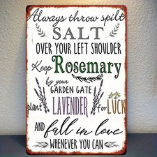 Retro Metal Tin Sign 12"X8" Rustic Wall Decor