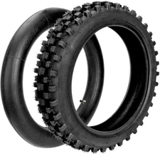 HIAORS 3.00-12 80/100-12 Dirt Bike Rear Tire and Inner Tube 