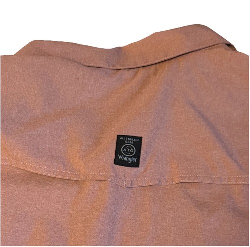 All Terrain Gear Wrangler Men’s XL Western Snap Adjustable Long Sleeve Salmon - Picture 5 of 15