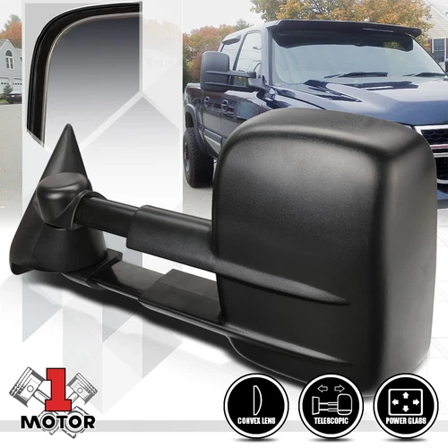 [Left]Driver Side Power Extendable Towing Mirror for 88-00 Chevy GMC CK Suburban