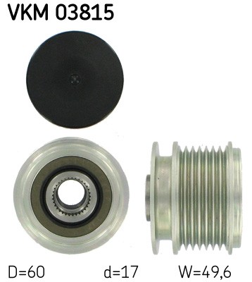 ALTERNATOR FREEWHEEL CLUTCH VKM 03815 FOR MERCEDES-BENZ C-CLASS/Convertible 1.8L - Picture 2 of 9