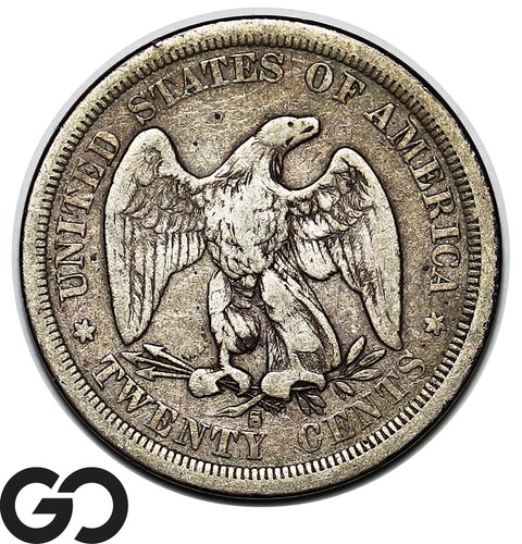 1875-S Twenty Cent Piece, Short Lived Series, Sought After Collector Type Coin! - Picture 2 of 4