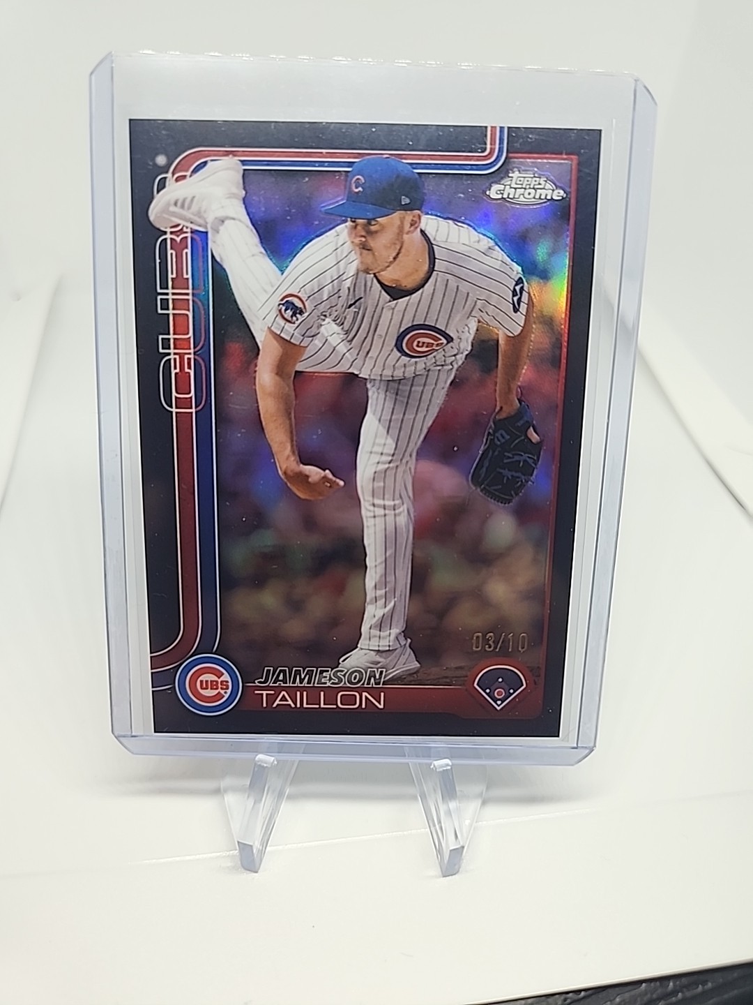 2025 Topps Chrome Jameson Taillon Black Refractor /10 Chicago Cubs