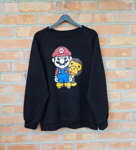 BAPE A BATH APE Nintendo Super Mario x Baby Milo Sweatshirt Gr. XL