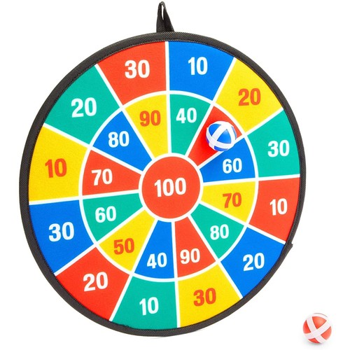 Dinosaur Dart Board Game with 10 Sticky Balls for Kids, Double-Sided (11 Pieces) - Picture 7 of 7