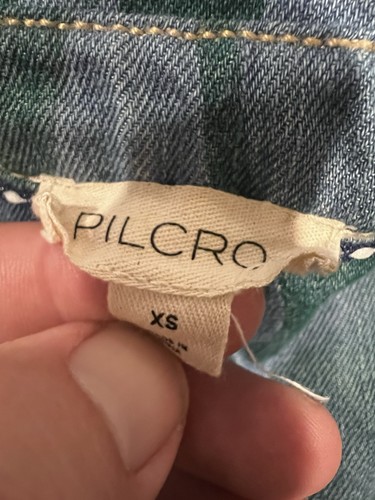 Pilcro Women’s Denim Dress Pearl Snap Floral Pattern Xs - Picture 4 of 4