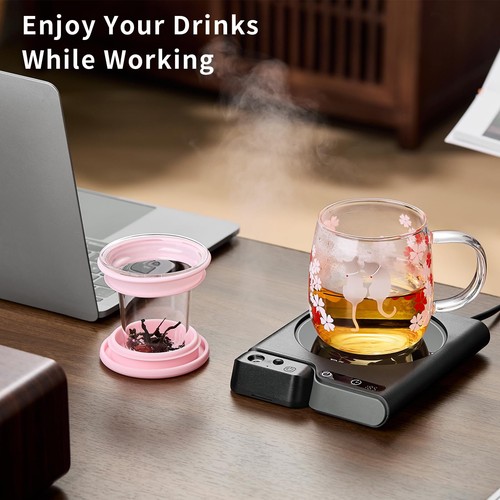 Scalda Tazze Caffè con Spegnimento Automatico, 3 Impostazioni di Temperatura con Umidificatore Aria... - Foto 5 di 7