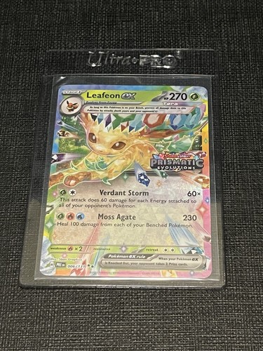 Pokemon Leafeon EX Stamped Promo Card 6/131 Prismatic Evolutions Holo - 第 1/2 張圖片