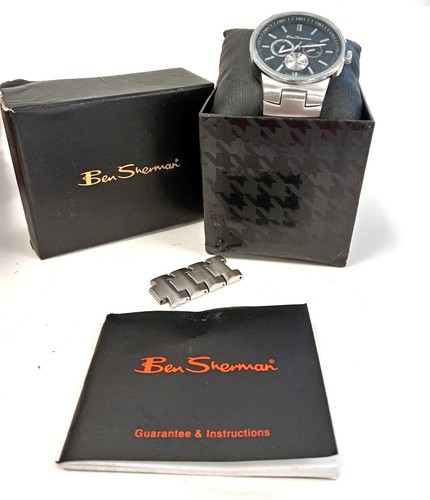 Ben Sherman Men's Watch R290 Stainless Steel Bracelet Security Clasp Boxed