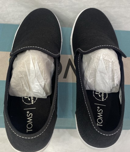 Toms Clemente Womens Black Heritage Canvas Shoes Uk Size 7 Eu 40 #330 - Picture 5 of 9
