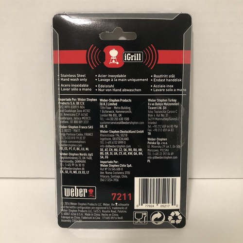 Weber iGrill Pro Ambient Temperature Probe Meat Thermometer Stainless Steel New - Picture 2 of 2