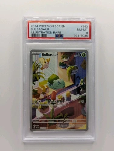 New Listing2024 POKEMON RARE STELLAR CROWN BULBASAUR 143 PSA 8 NM