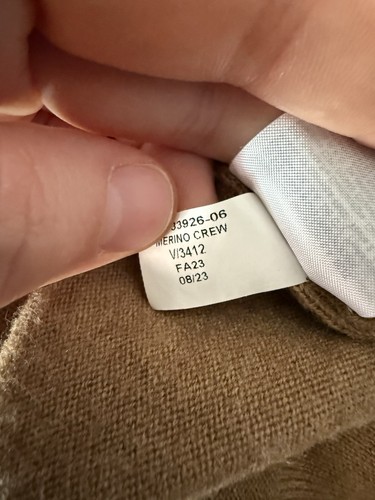 Banana Republic Sweater Womens Sz S Camel Tan 100% Merino Wool Crew Neck Preppy - Picture 9 of 11