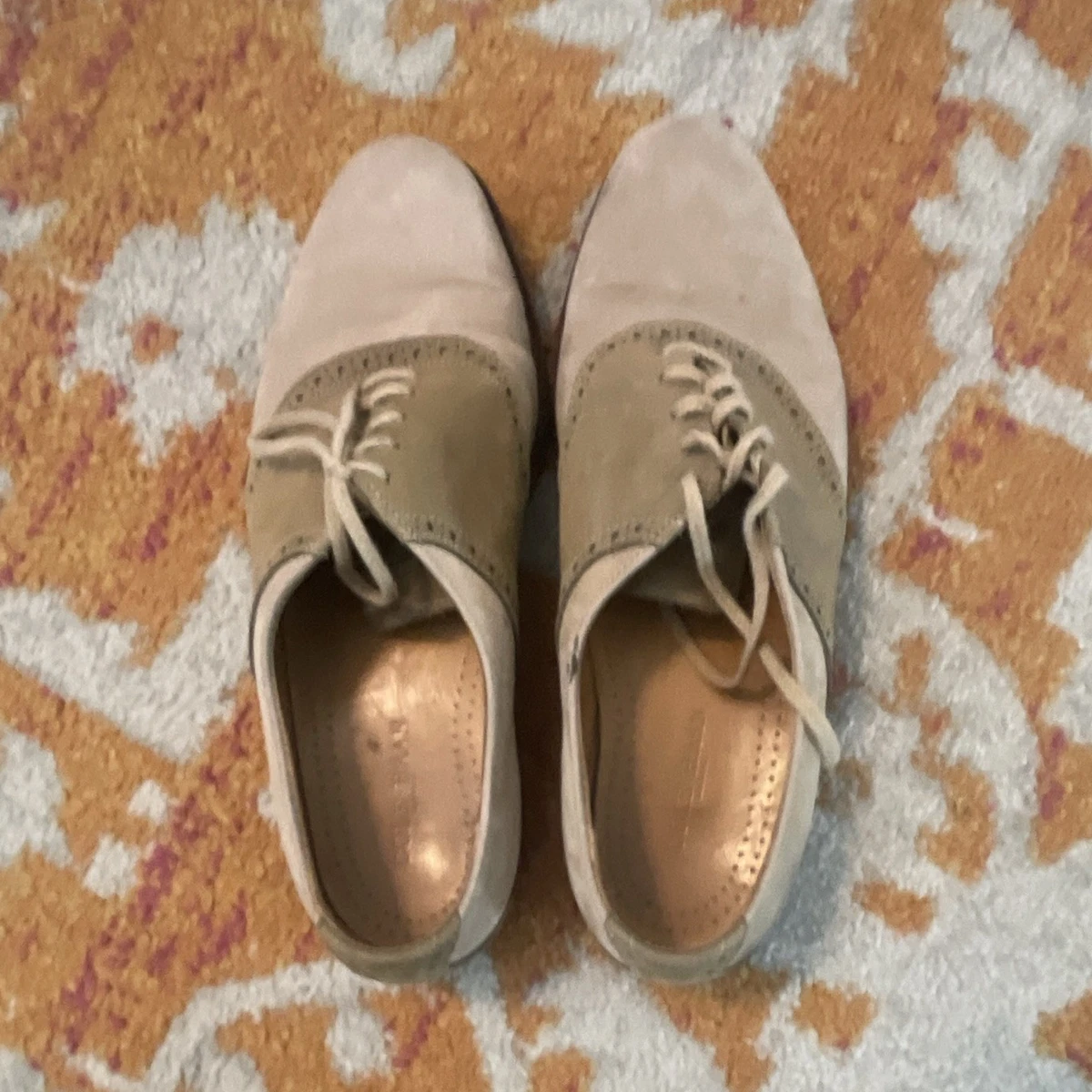 Cole Haan Air Colton Saddle Shoe - Beige/Light Brown Suede - Size 11 Cole Haan Air Colton Crocodile Saddle Brown Oxford Size  main image 4