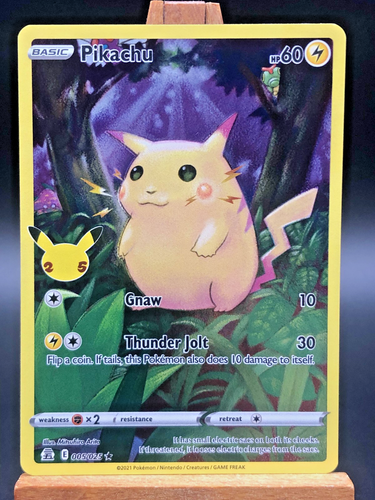 2021 Pokémon Celebrations Pikachu Full Art Holo English 005/025 Near Mint NM