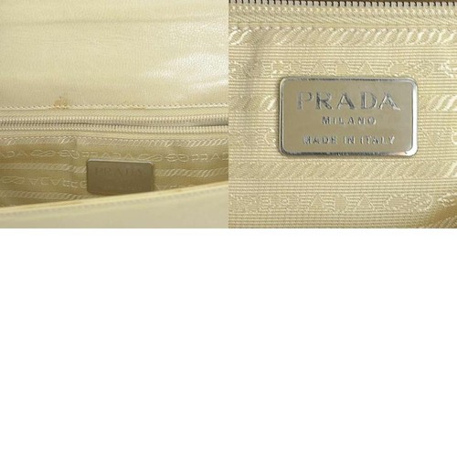 Prada Beige Leather Shoulder Bag Magnetic Closure Italy Vintage Authentic - Picture 5 of 5