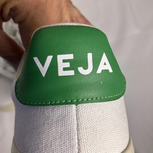 Veja Campo Lace Up Canvas White Green Sneakers Womens Size US 7 EU 38 - Picture 10 of 15